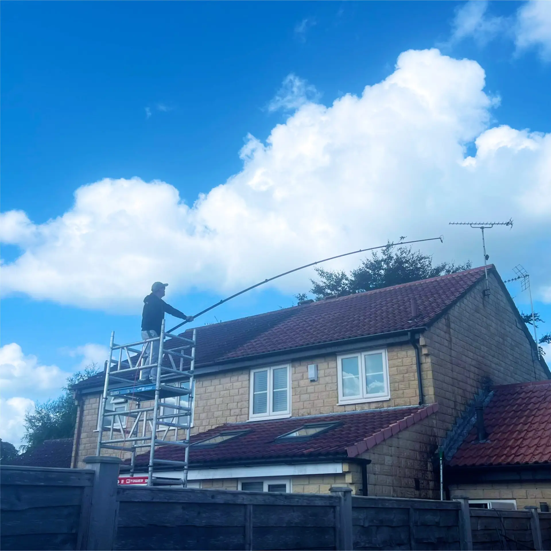 biocide treatment aplication on semi detached house